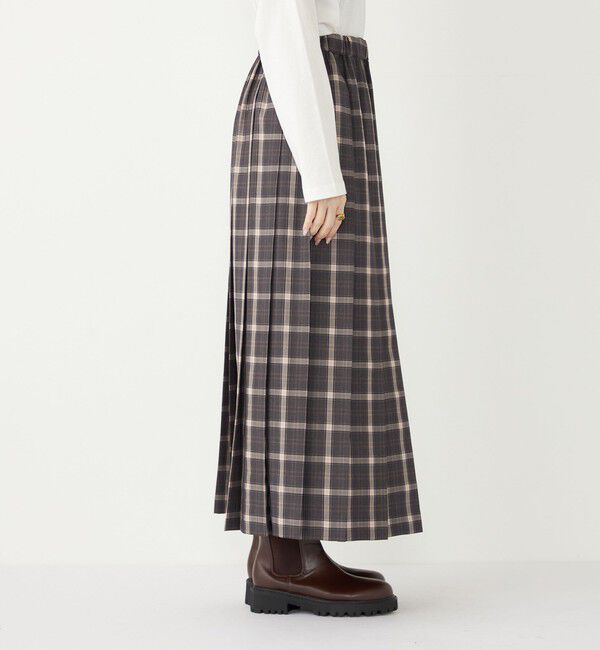 SHIPS Colors 「SHIPS Colors:チェック ワイド プリーツ スカート」|スカート|
