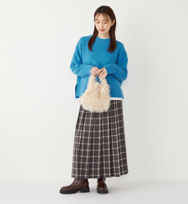 SHIPS Colors 「SHIPS Colors:チェック ワイド プリーツ スカート」|スカート|