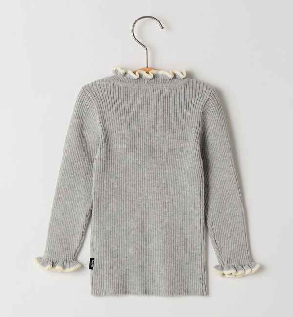 SHIPS KIDS「SHIPS KIDS:80～90cm /〈手洗い可能〉フリル リブ ニット」|Tシャツ・カットソー|