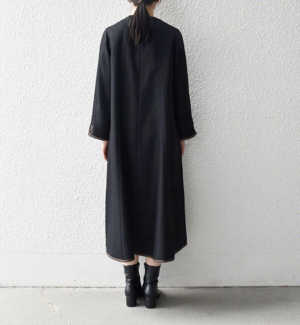 SHIPS any「SHIPS any: ヘリンボーン パイピング フレア ワンピース」|ワンピース|