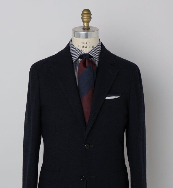 SHIPS「SHIPS: シルク バスケット ワイド ストライプ ネクタイ」|ネクタイ・蝶ネクタイ|ワイン