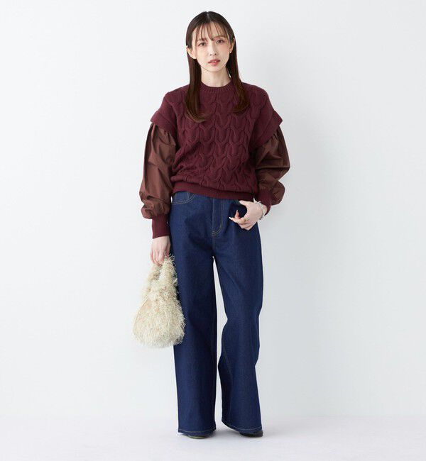 SHIPS Colors 「SHIPS Colors:〈手洗い可能〉ケーブル ドッキング ニット」|ニット・セーター|