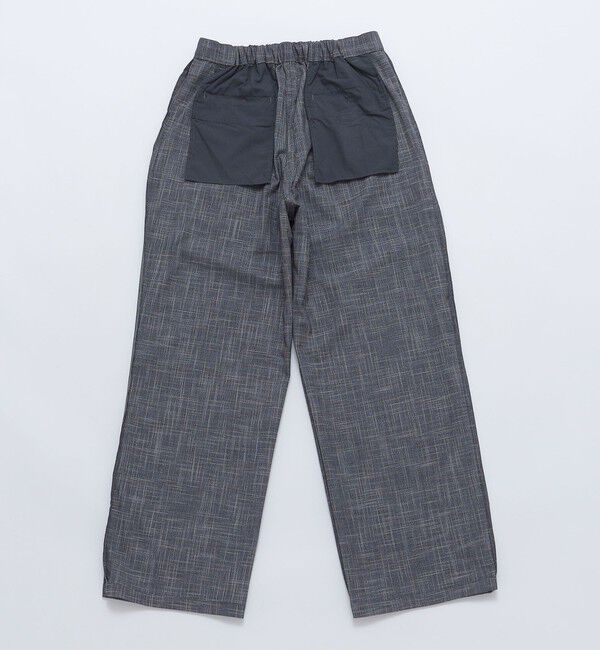 SHIPS「City Ambient Products: チェック＆ストライプ 2タック ワイド スラックス」|スラックス|