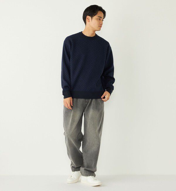 SHIPS Colors 「SHIPS Colors:〈手洗い可能〉Wフェイス ジャカード ニット」|ニット・セーター|