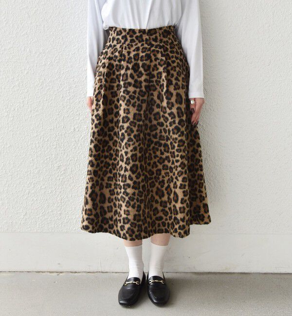 SHIPS Colors 「SHIPS Colors:〈手洗い可能〉レオパード ジャカード タック スカート」|スカート|