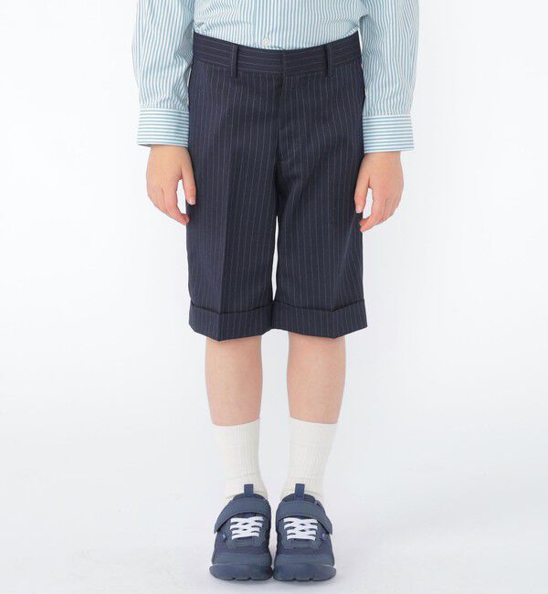 SHIPS KIDS「SHIPS KIDS:110～130cm /セレモニー ネイビー ストライプ スラックス ショーツ」|その他|