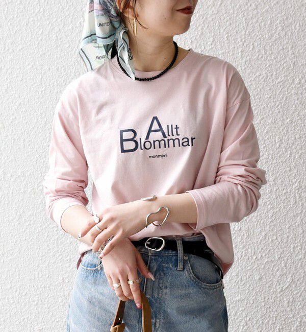 SHIPS any「《予約》【SHIPS any別注】MONMIMI:〈洗濯機可能〉ロゴ プリント ロンTEE 26SS」|Tシャツ・カットソー|