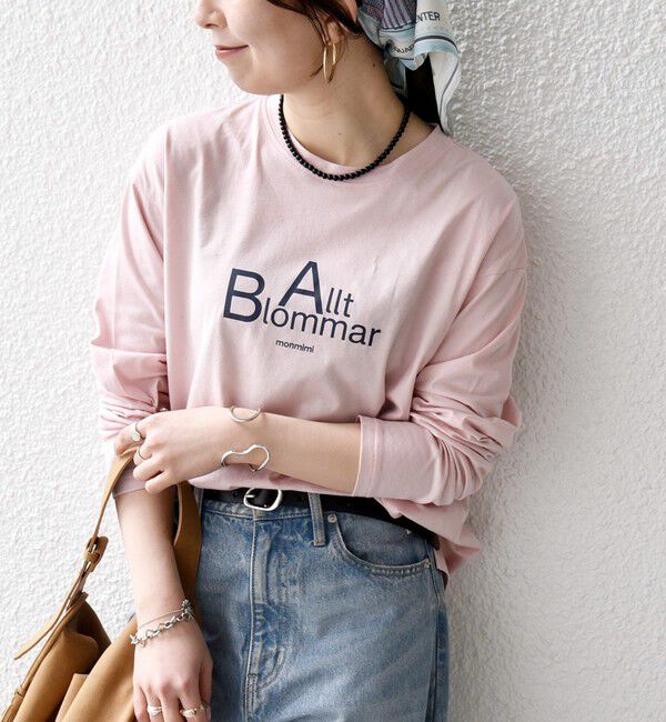 SHIPS any「《予約》【SHIPS any別注】MONMIMI:〈洗濯機可能〉ロゴ プリント ロンTEE 26SS」|Tシャツ・カットソー|
