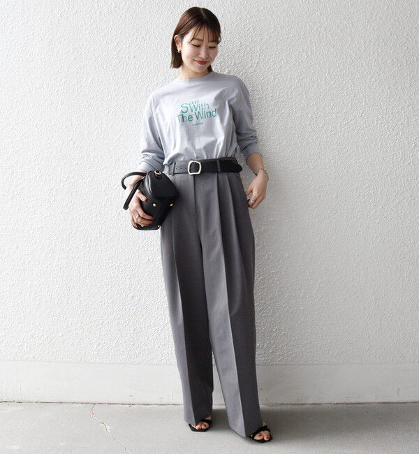 SHIPS any「《予約》【SHIPS any別注】MONMIMI:〈洗濯機可能〉ロゴ プリント ロンTEE 26SS」|Tシャツ・カットソー|