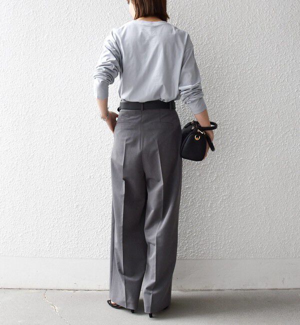 SHIPS any「《予約》【SHIPS any別注】MONMIMI:〈洗濯機可能〉ロゴ プリント ロンTEE 26SS」|Tシャツ・カットソー|