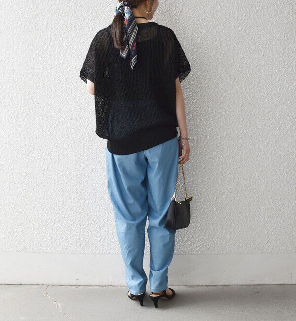 SHIPS any「《予約》SHIPS any:〈洗濯機可能〉シャンブレー デニム ポケット テーパード パンツ」|その他|