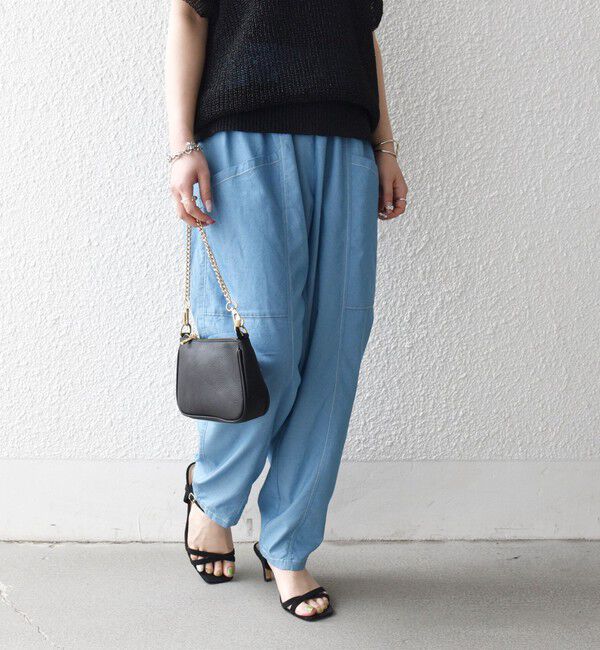 SHIPS any「《予約》SHIPS any:〈洗濯機可能〉シャンブレー デニム ポケット テーパード パンツ」|その他|