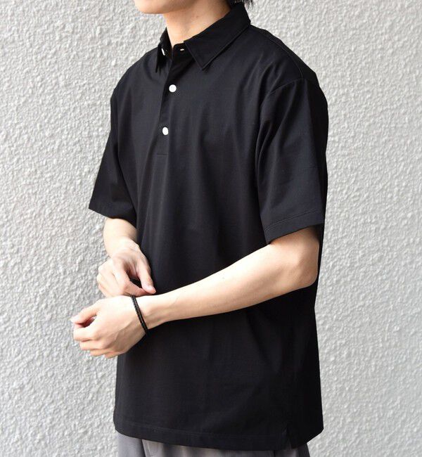 SHIPS any「SHIPS any:〈遮熱〉SOLAMENT(R) リラックス ポロシャツ◆」|ポロシャツ|ブラック