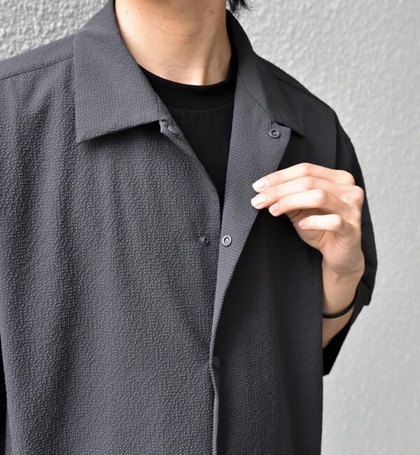 SHIPS any「SHIPS any:〈撥水/軽量/ストレッチ〉SOLOTEX(R) シアサッカー キャンプポケット シャツ 26SS◆」|シャツ・ブラウス|