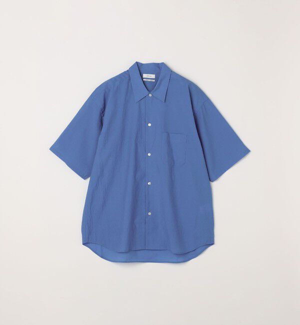 SHIPS any「SHIPS any: JAPAN MADE ブルー ストライプ/ソリッド レギュラーカラー 半袖 シャツ◆」|シャツ・ブラウス|
