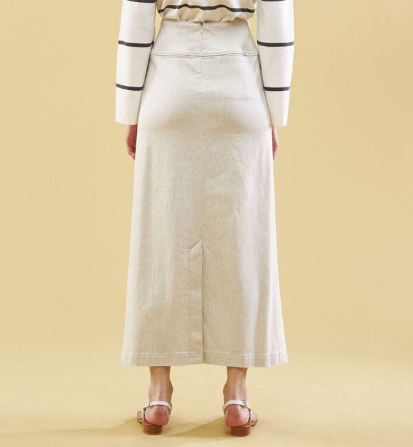 GALERIE VIE「コットンリネンストレッチ Aラインマキシスカート」|台形|