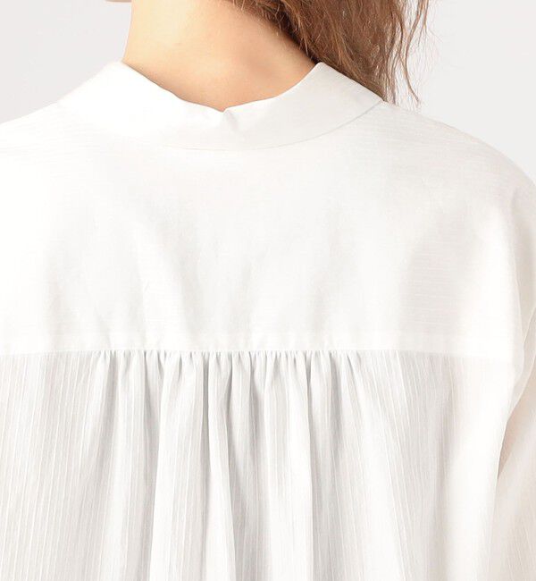 MACPHEE「コットンドビーストライプ オープンカラーシャツ」|シャツ・ブラウス|