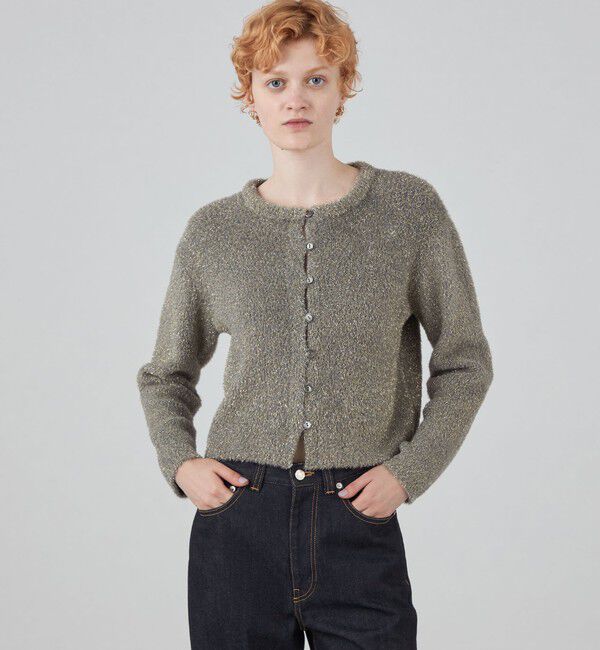 MACPHEE「ルレックスシェニール クルーネックカーディガン」|カーディガン|