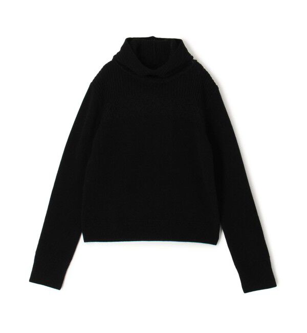 Edition「パッチワークレース フーデットニット」|ニット・セーター|19 ブラック