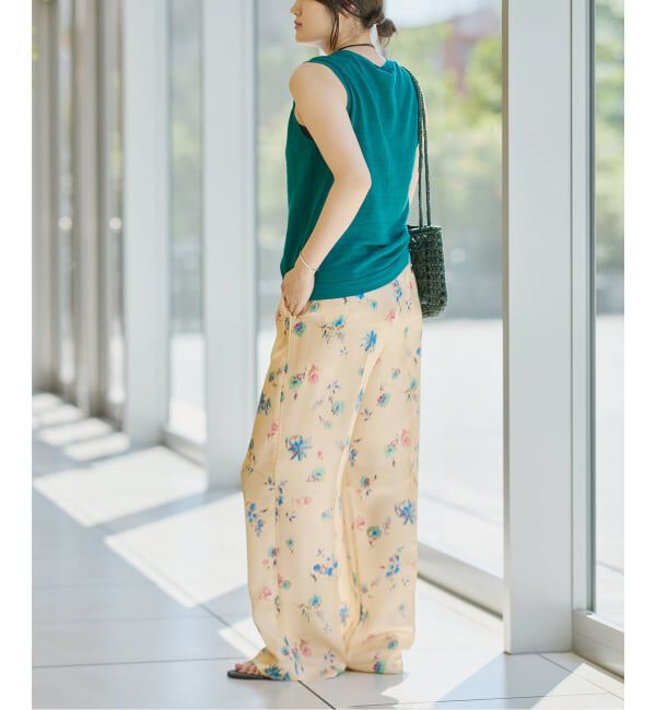 IENA LA BOUCLE「IENA LA BOUCLE ボタニカルプリントイージーパンツ」|その他|