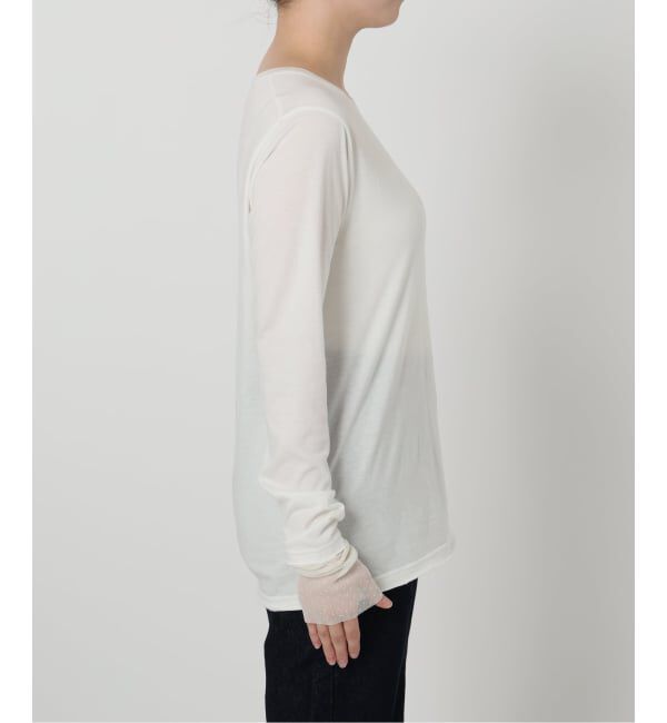 SLOBE IENA「《追加4》レイヤードフロッキードットスリーブロンTEE」|Tシャツ・カットソー|