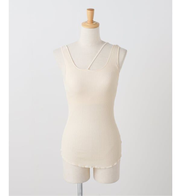 IENA LA BOUCLE「HAKUJI/ハクジ RANDOM RIB ASYM BRA  H232590」|Tシャツ・カットソー|