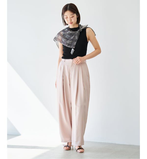 IENA「《予約》 ECOSPLASH リブボートネックプルオーバー」|ニット・セーター|