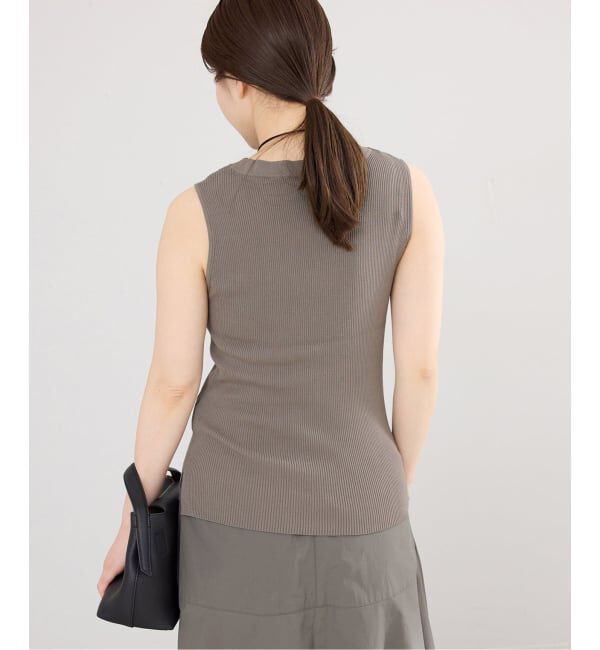 IENA「《予約》 ECOSPLASH リブボートネックプルオーバー」|ニット・セーター|