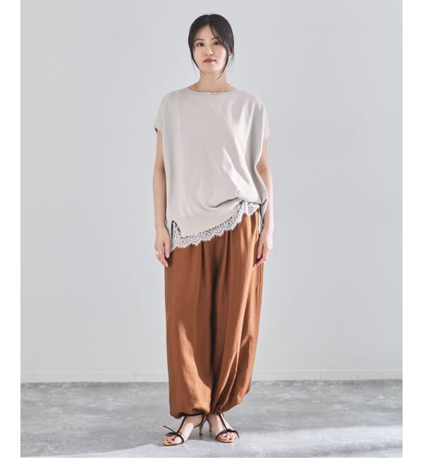 IENA「《WEB限定/追加7予約》 コットンストレッチ NEOワイドクループルオーバー」|ニット・セーター|