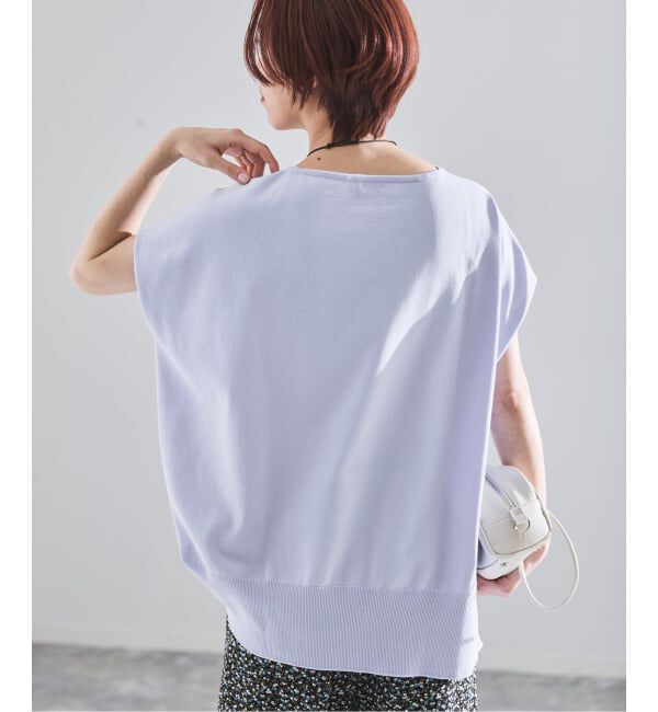 IENA「《WEB限定/追加7予約》 コットンストレッチ NEOワイドクループルオーバー」|ニット・セーター|