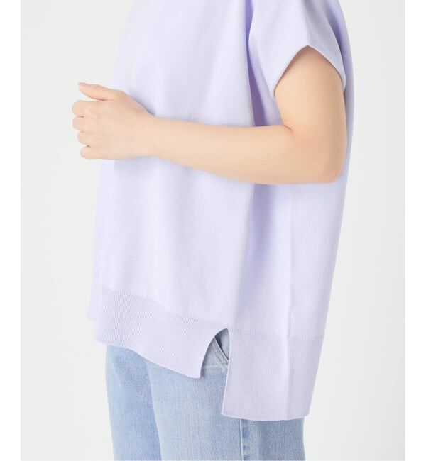 IENA「《WEB限定/追加7予約》 コットンストレッチ NEOワイドクループルオーバー」|ニット・セーター|