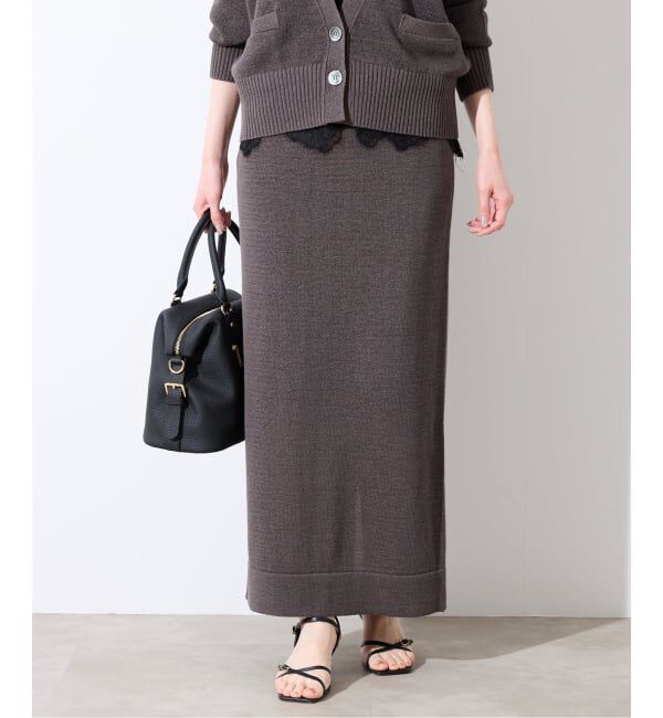 SLOBE IENA「《追加予約》テープヤーンニットスカート」|スカート|