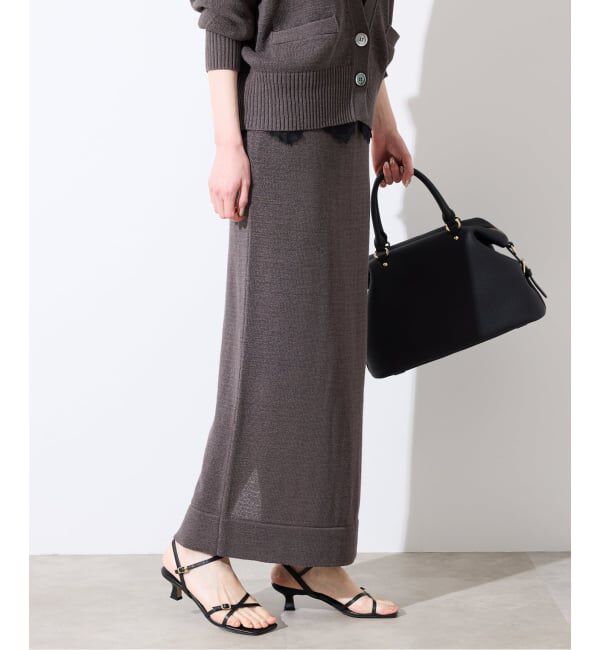 SLOBE IENA「《追加予約》テープヤーンニットスカート」|スカート|