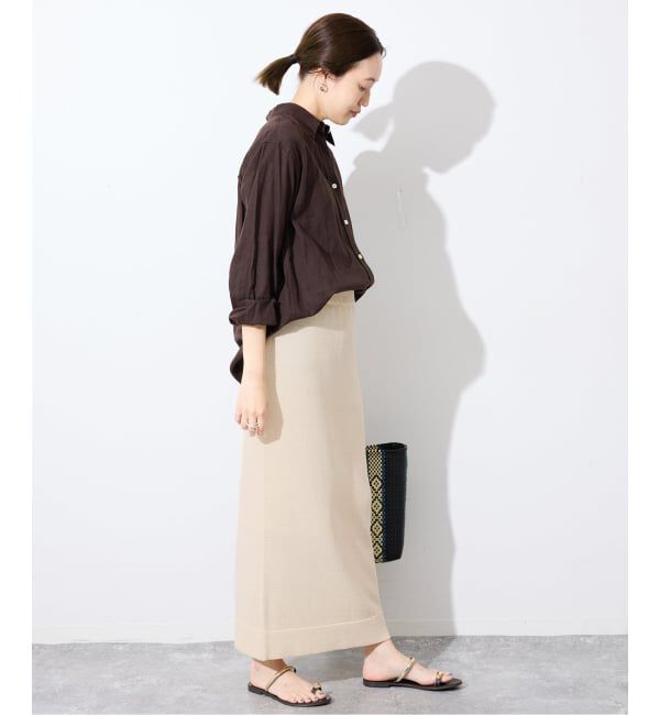 SLOBE IENA「《追加予約》テープヤーンニットスカート」|スカート|
