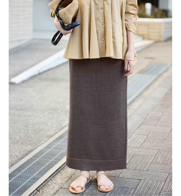 SLOBE IENA「《追加予約》テープヤーンニットスカート」|スカート|