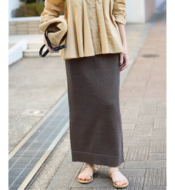 SLOBE IENA「《追加予約》テープヤーンニットスカート」|スカート|
