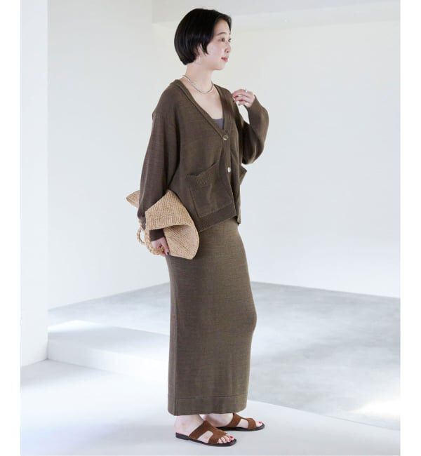 SLOBE IENA「《追加予約》テープヤーンニットスカート」|スカート|