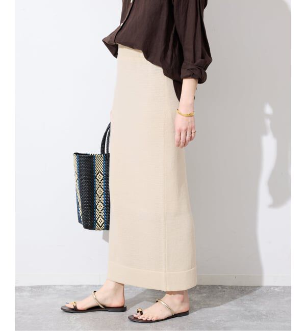 SLOBE IENA「《追加予約》テープヤーンニットスカート」|スカート|
