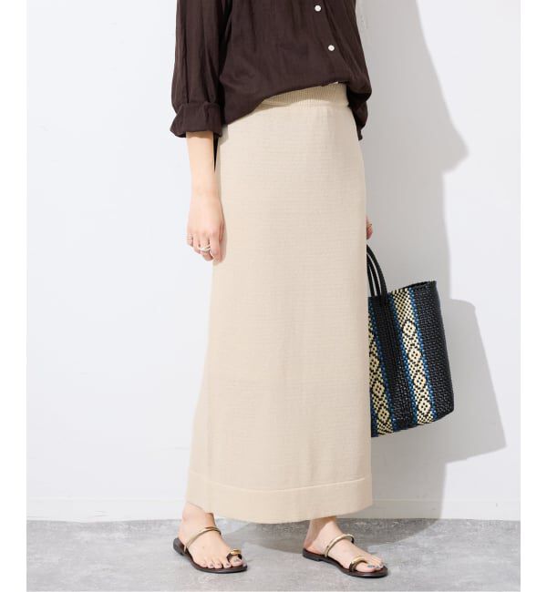 SLOBE IENA「《追加予約》テープヤーンニットスカート」|スカート|