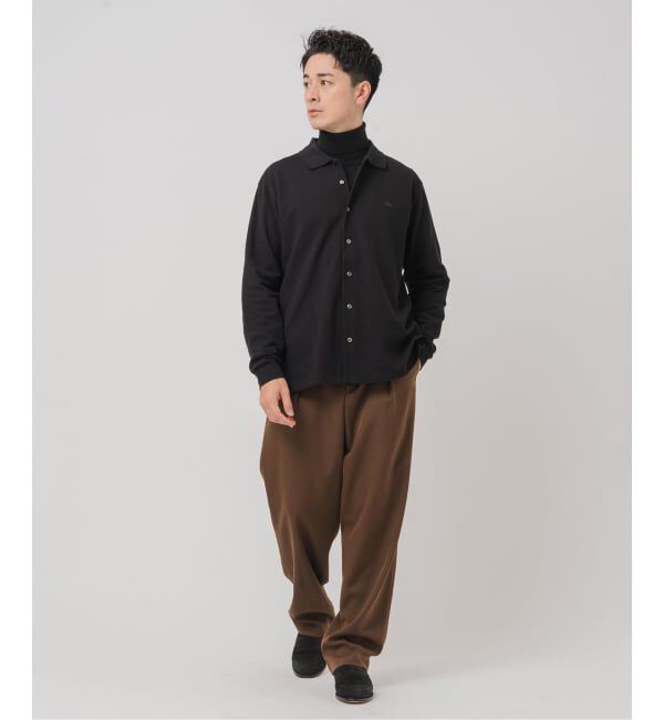 EDIFICE「LACOSTE(ラコステ) 別注 フルオープン ロングスリーブポロシャツ」|Tシャツ・カットソー|