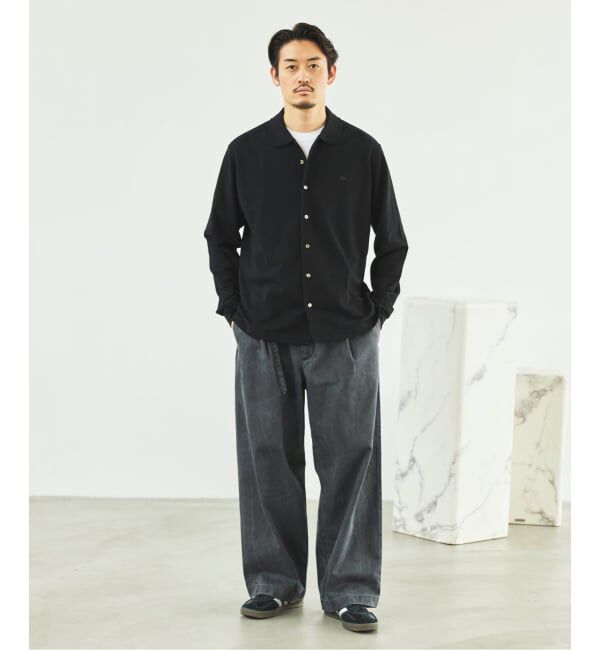 EDIFICE「LACOSTE(ラコステ) 別注 フルオープン ロングスリーブポロシャツ」|Tシャツ・カットソー|