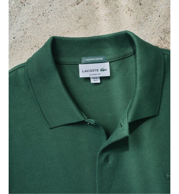 EDIFICE「LACOSTE(ラコステ) 別注 フルオープン ロングスリーブポロシャツ」|Tシャツ・カットソー|