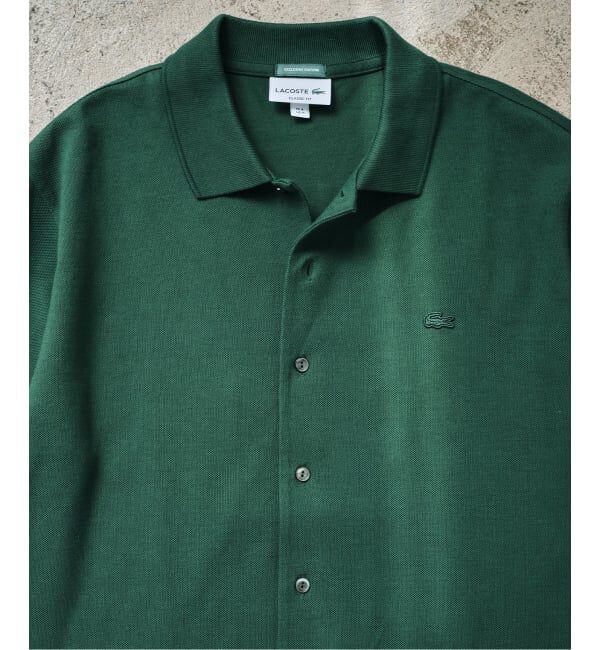 EDIFICE「LACOSTE(ラコステ) 別注 フルオープン ロングスリーブポロシャツ」|Tシャツ・カットソー|