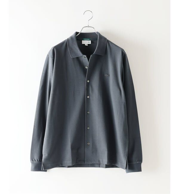 EDIFICE「LACOSTE(ラコステ) 別注 フルオープン ロングスリーブポロシャツ」|Tシャツ・カットソー|