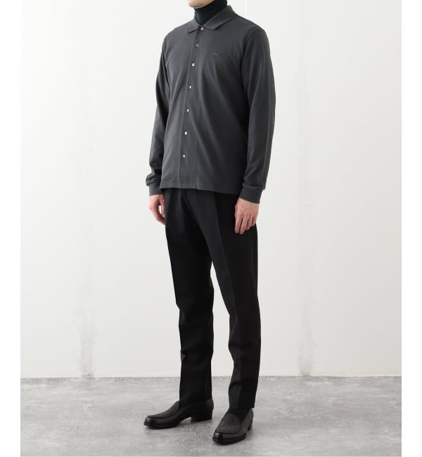 EDIFICE「LACOSTE(ラコステ) 別注 フルオープン ロングスリーブポロシャツ」|Tシャツ・カットソー|
