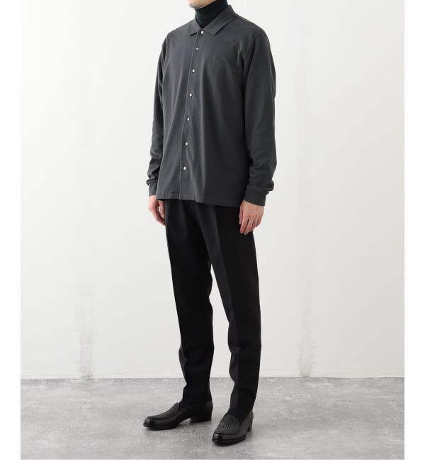 EDIFICE「LACOSTE(ラコステ) 別注 フルオープン ロングスリーブポロシャツ」|Tシャツ・カットソー|