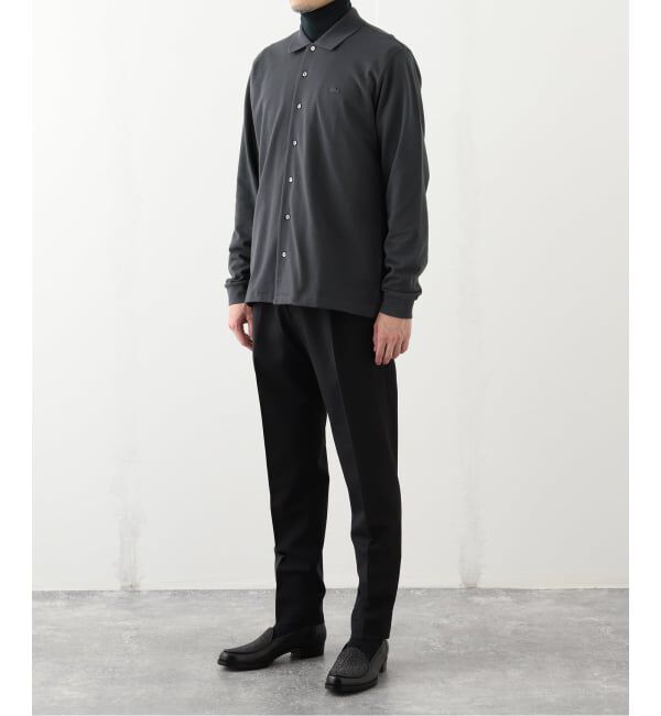 EDIFICE「LACOSTE(ラコステ) 別注 フルオープン ロングスリーブポロシャツ」|Tシャツ・カットソー|
