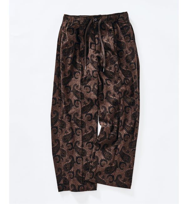 417 EDIFICE「PRINT CORDUROY EASY パンツ」|スラックス|