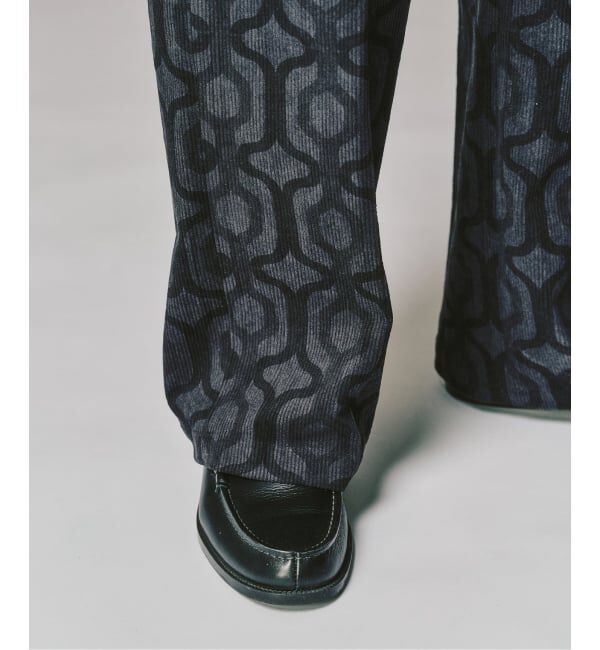 417 EDIFICE「PRINT CORDUROY EASY パンツ」|スラックス|