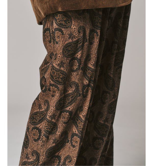 417 EDIFICE「PRINT CORDUROY EASY パンツ」|スラックス|